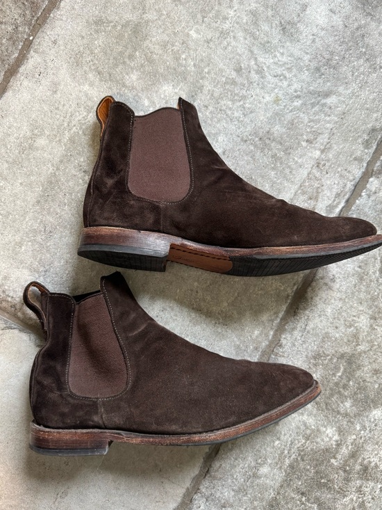 Allen Edmonds Liverpool Dark Brown Suede Chukka Chelsea Boots